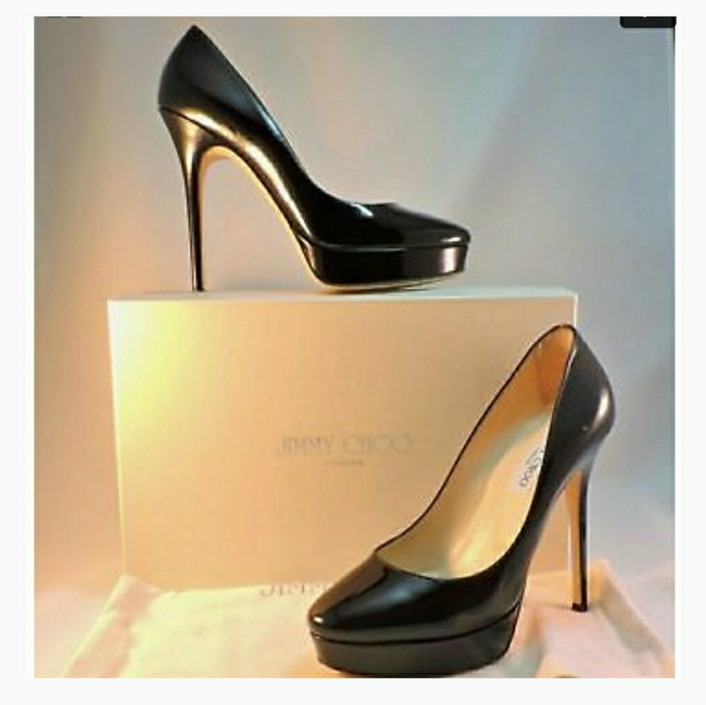 Authentic Jimmy Choo Patent Leather Platform Pump